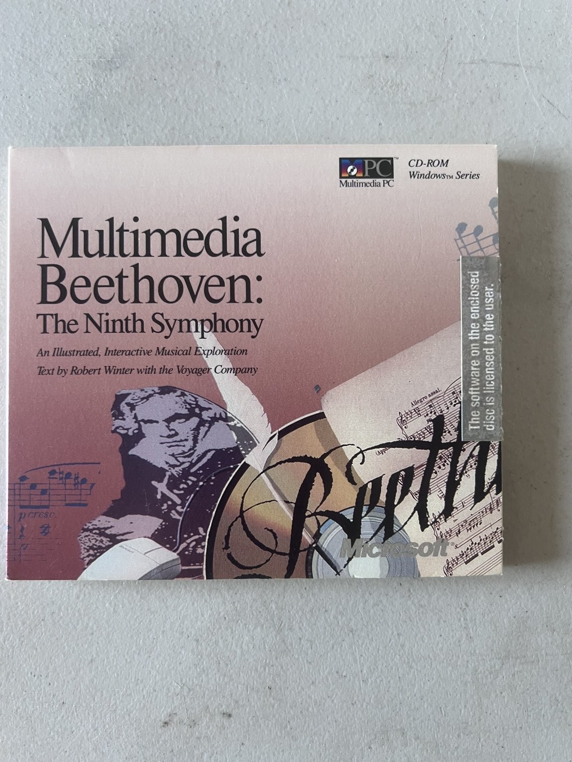 Microsoft Multimedia Beethoven The Ninth Symphony CD-ROM Windows PC