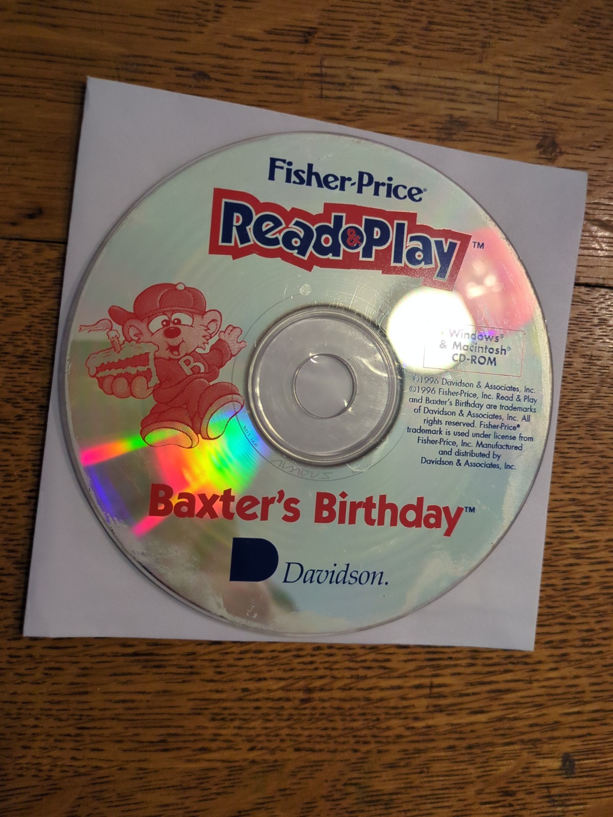 Fisher Price Read & Play: Baxter's Birthday PC MAC CD Disc Only 