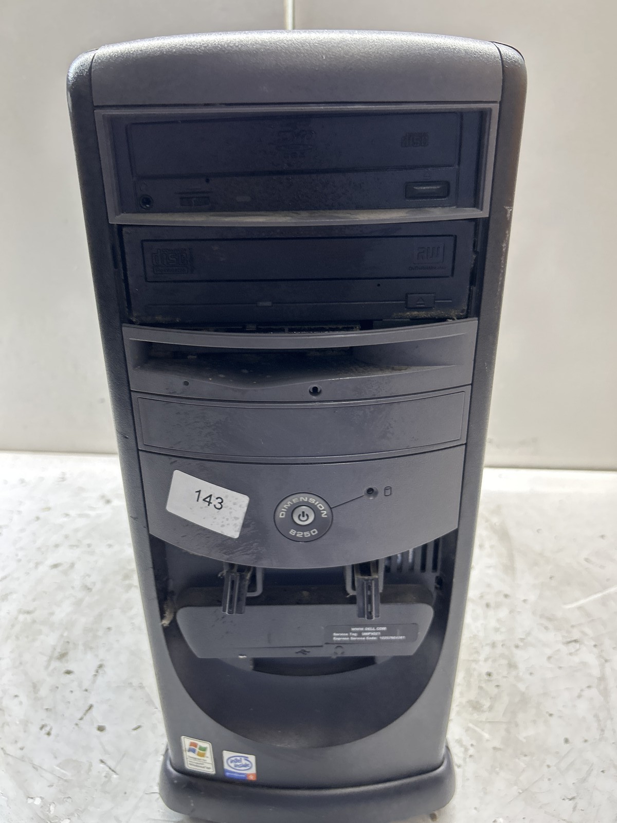 Dell Dimension 8250 Intel Pentium 4 2.66GHz 512MB NO HDD