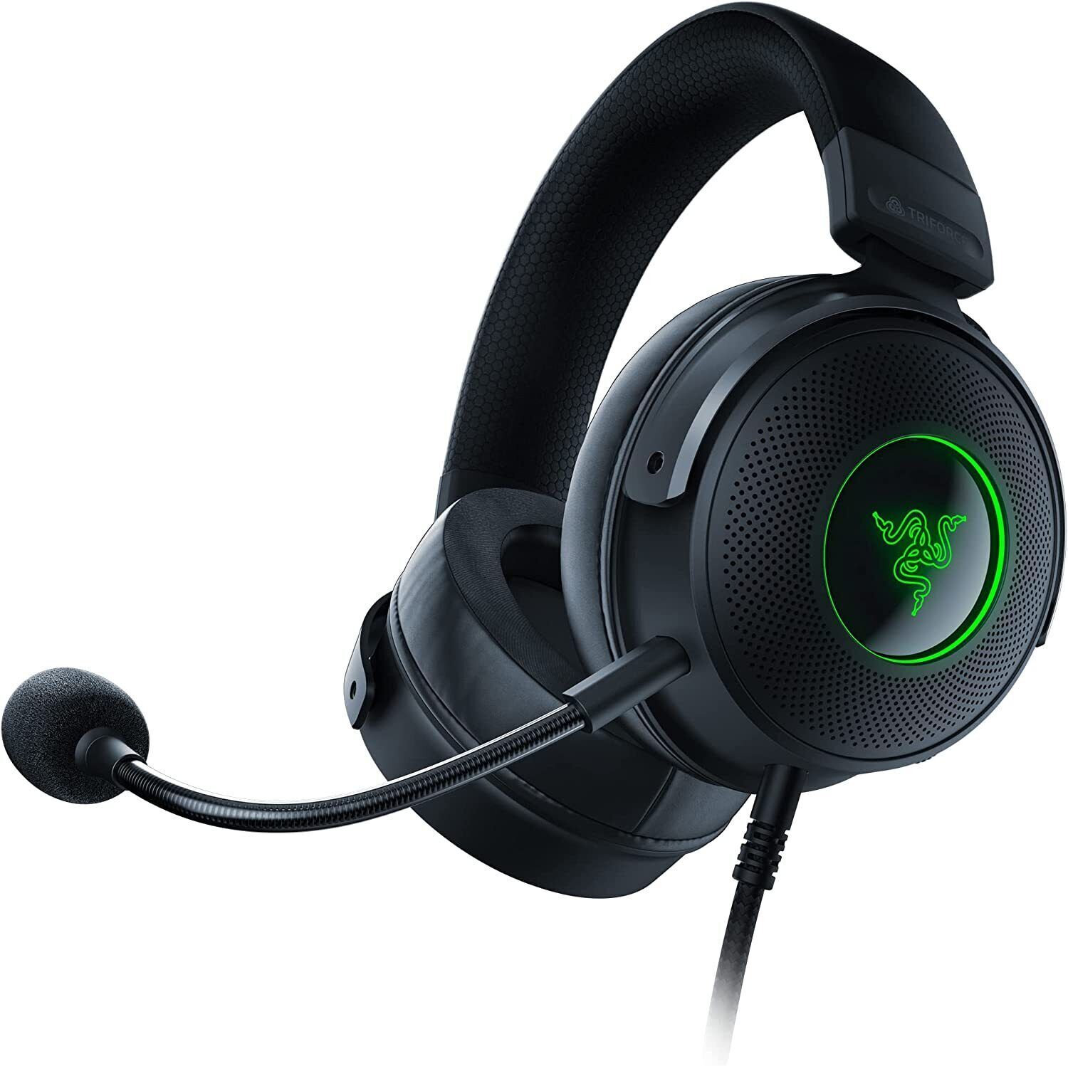 USB THX Razer Kraken V3 Wired Gaming Headset Triforce Titanium 50mm Drivers