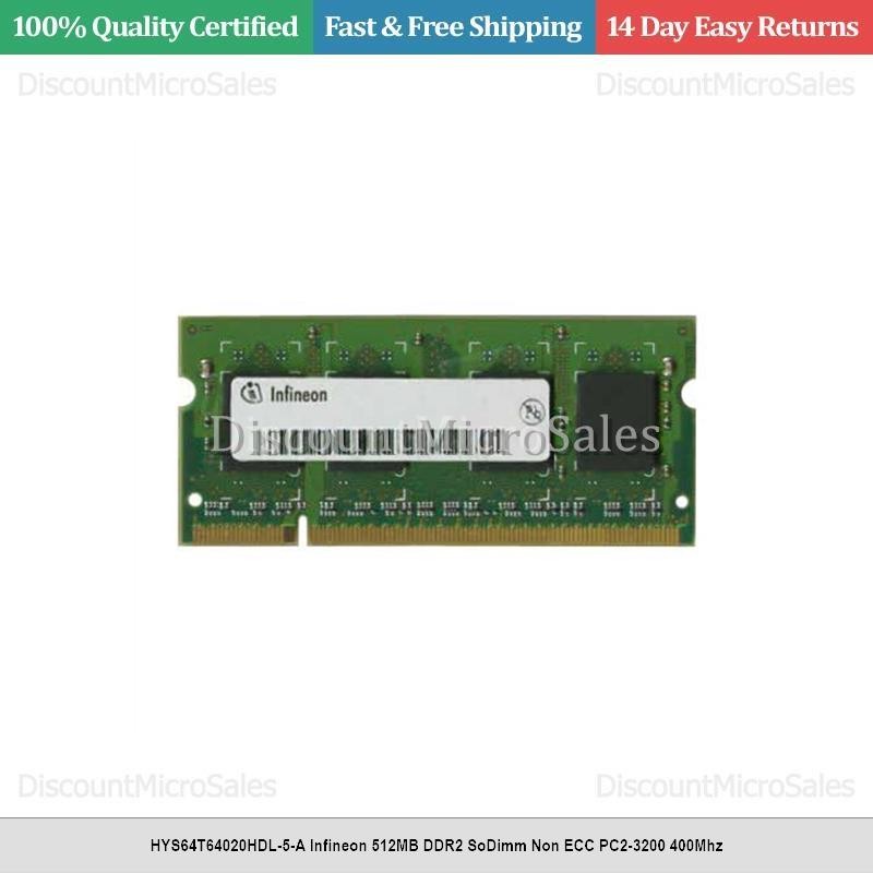 HYS64T64020HDL-5-A Infineon 512MB DDR2 SoDimm Non ECC PC2-3200 400Mhz
