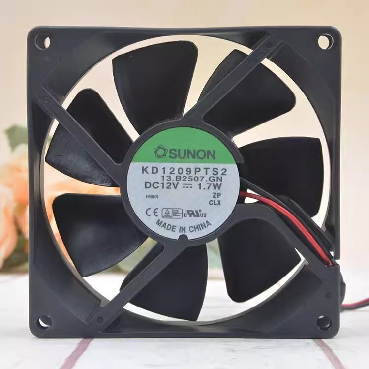 SUNON KD1209PTS2 9025 DC12V 1.7W 9CM 2-Wire Silent Cooling Fan