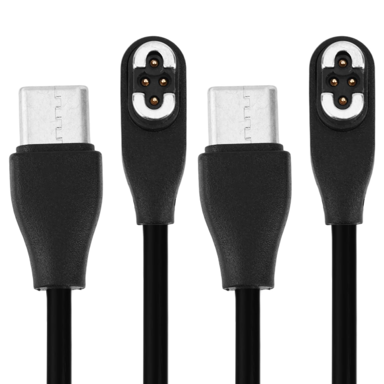 2pcs Magnetic Charging Cables for Shokz, Black Portable 1m/3.28ft, black