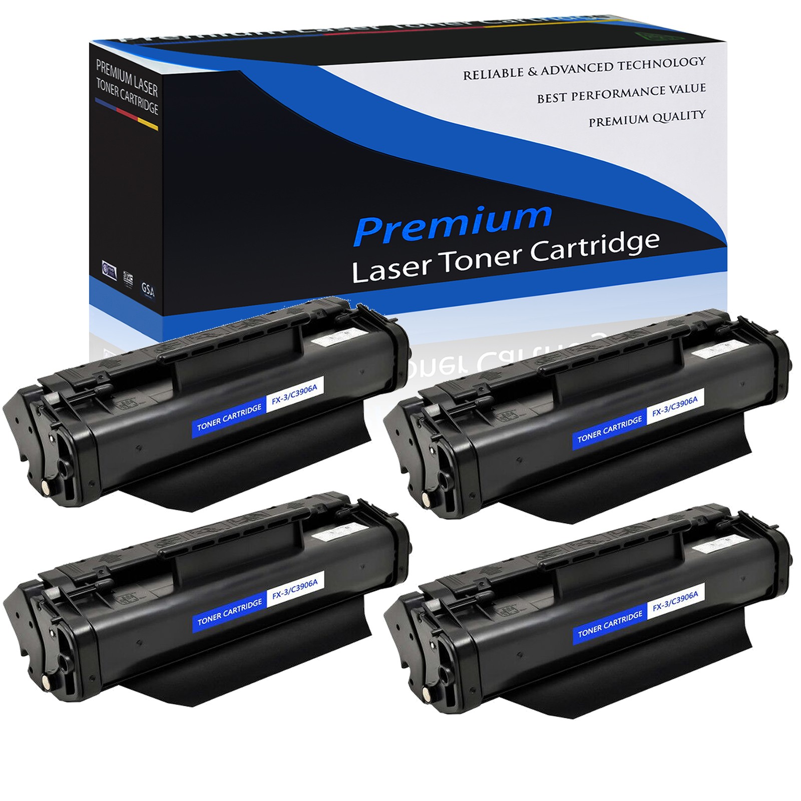 4 Pack Black C3906A 06A Toner Cartridge for HP LaserJet 3150 3100xi 3100 3100se