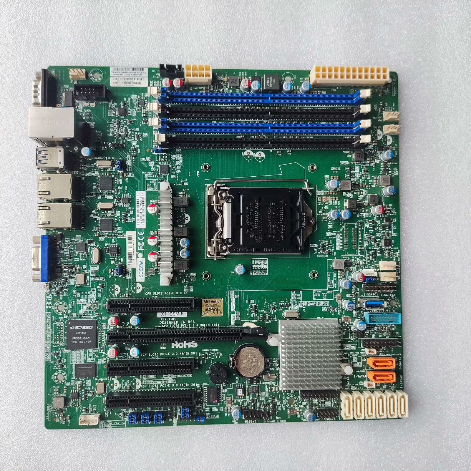 FOR Supermicro X11SSM-F DDR4*4 LGA 1151 64GB VGA Micro ATX Ｍotherboard Test OK