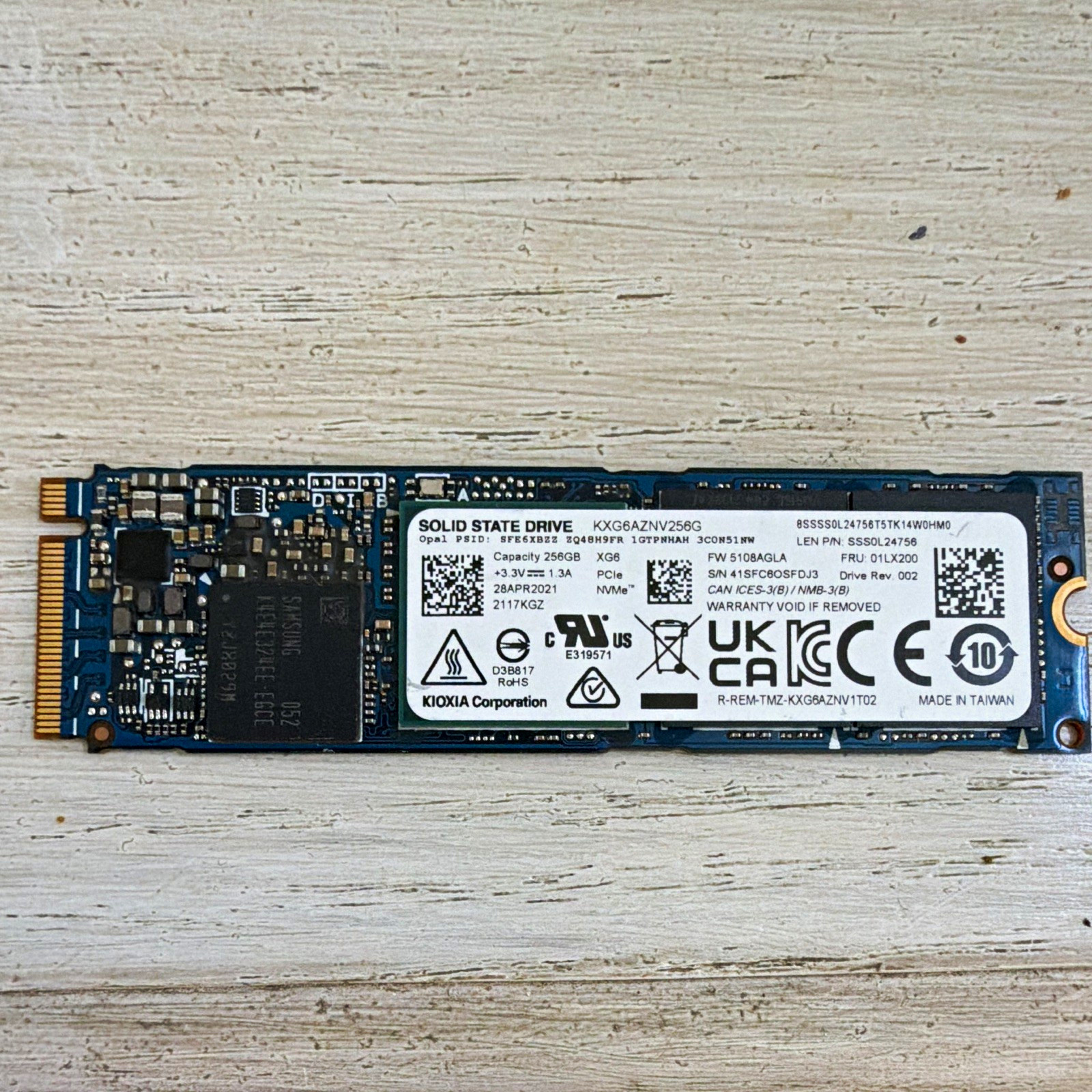 Kioxia BG5 256GB M.2 NVMe PCIe Internal SSD Self Encrypting KXG6AZNV256G