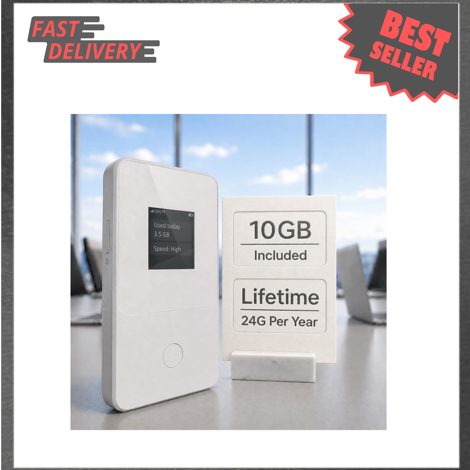 Global Pocket WiFi Hotspot No SIM 140 Countries 10GB USA Data 2GB Monthly Travel