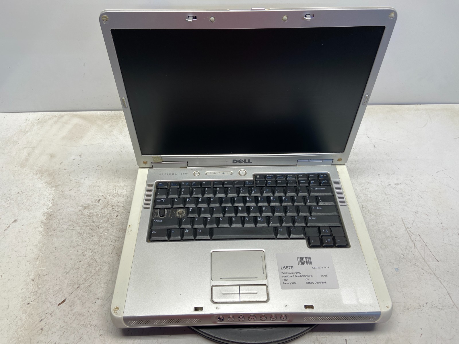 Dell Inspiron 6400 Intel Core 2 Duo 06F6 2GHz 1.5 GB NO HDD READ