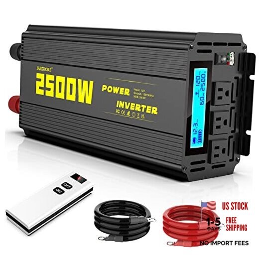 2500 Watt Modified Sine Wave Power Inverter, 12V DC to AC 110V/120V SY-12V-2500