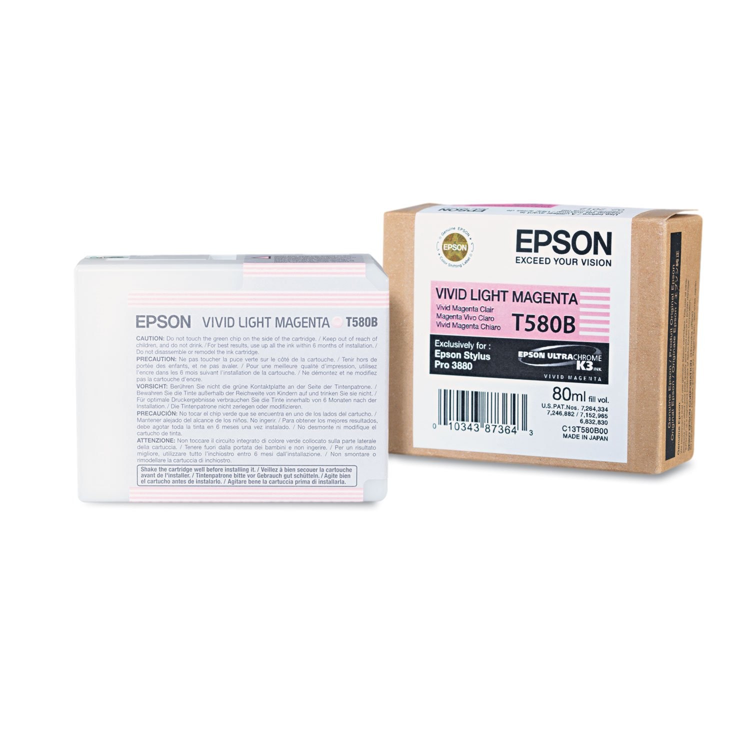 Epson T580B UltraChrome K3 Vivid Light Magenta Ink Cartridge
