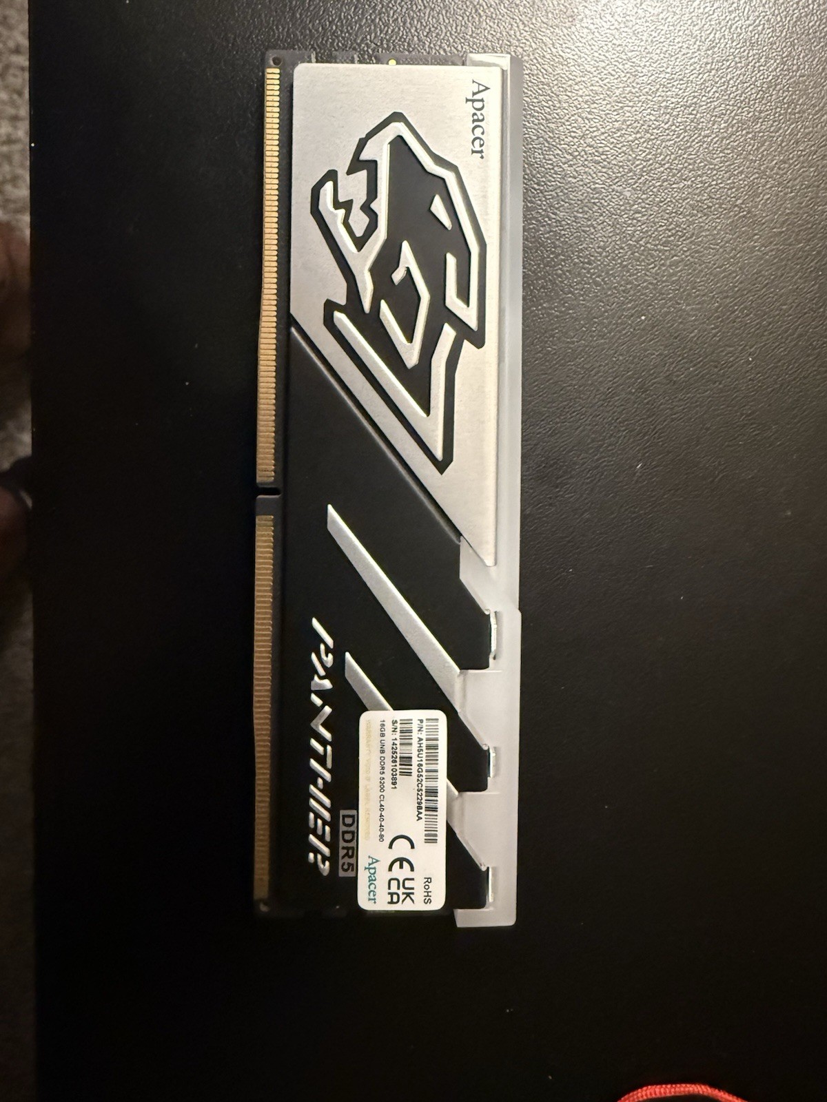 Apacer PANTHER 16GB DDR5-5200 UDIMM 288-Pin CL40 RAM AH5U16G52C5229BAA