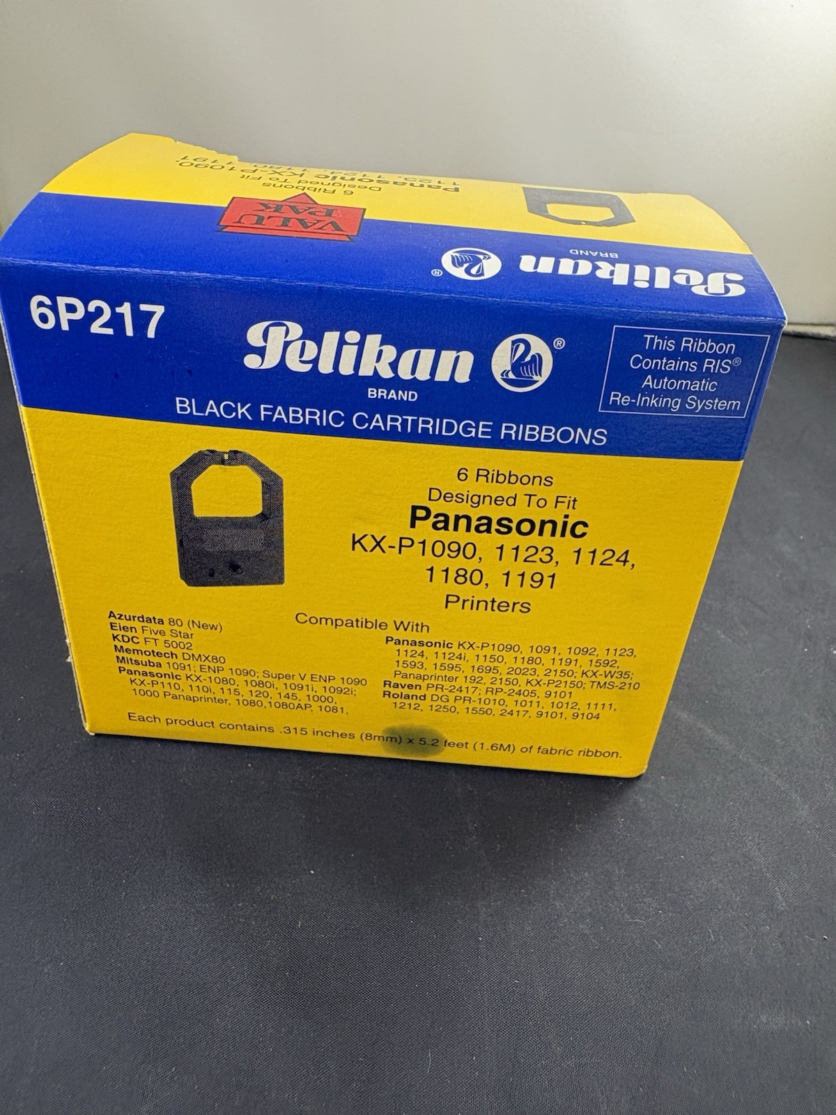 Pelikan 6P217 Black Fabric Cartridge Ribbons 4 In Pack NEW Open Box