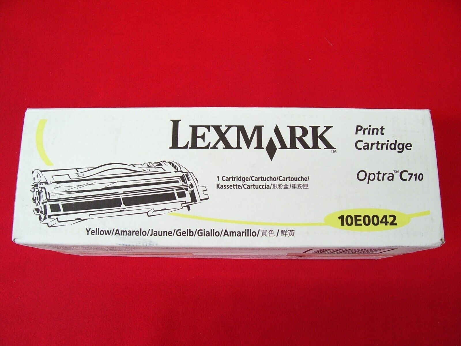 LEXMARK 10E0042 C710 GENUINE YELLOW TONER CARTRIDGE NEW