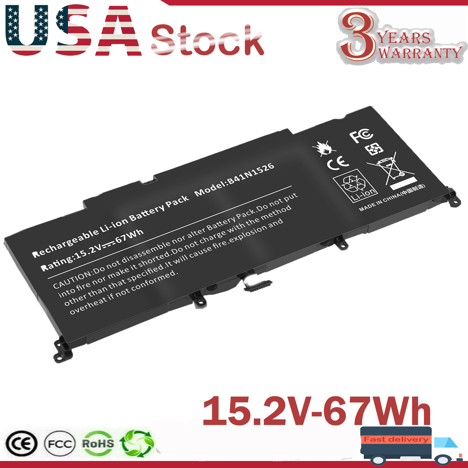 Battery B41N1526 For Asus ROG STRIX GL502V GL502VM GL502VT FX502VM New 67Wh