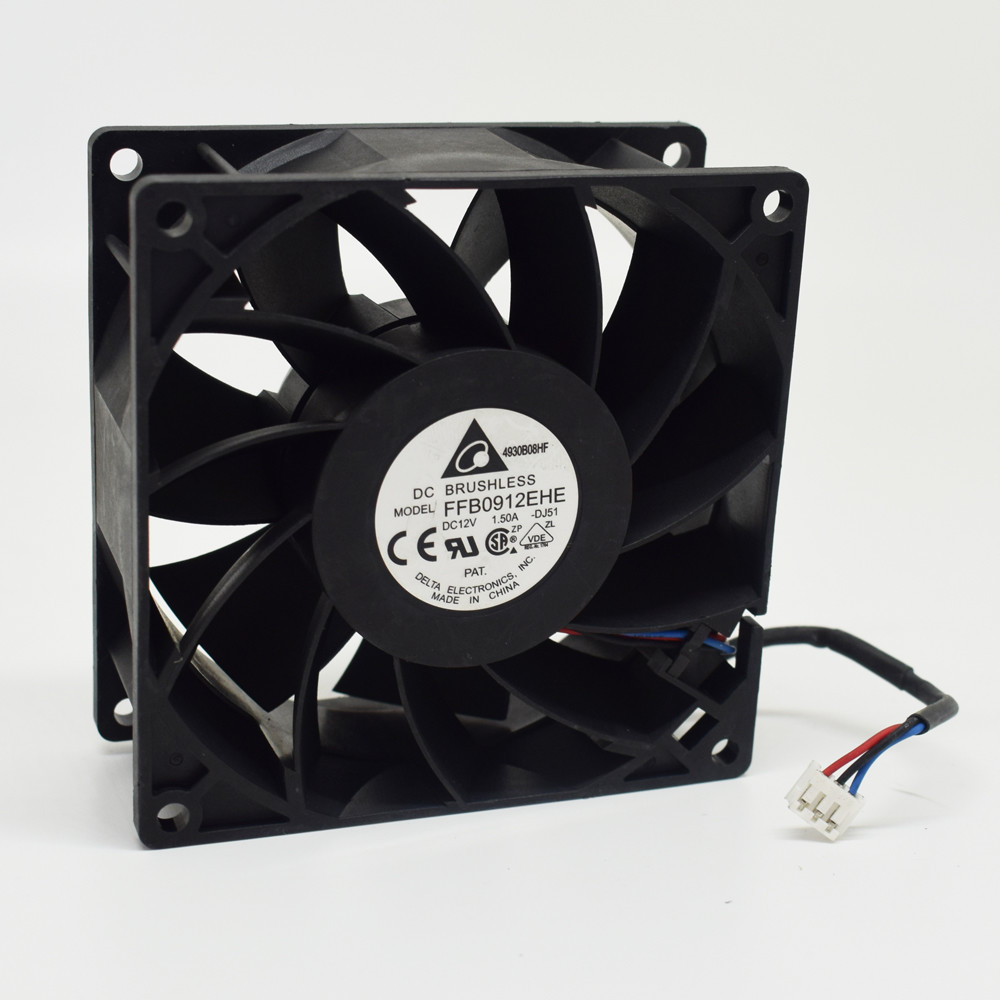 10pcs Delta High Airflow DC Fan FFB0912EHE 92mmx38mm 9038 12V 1.5A 3wire
