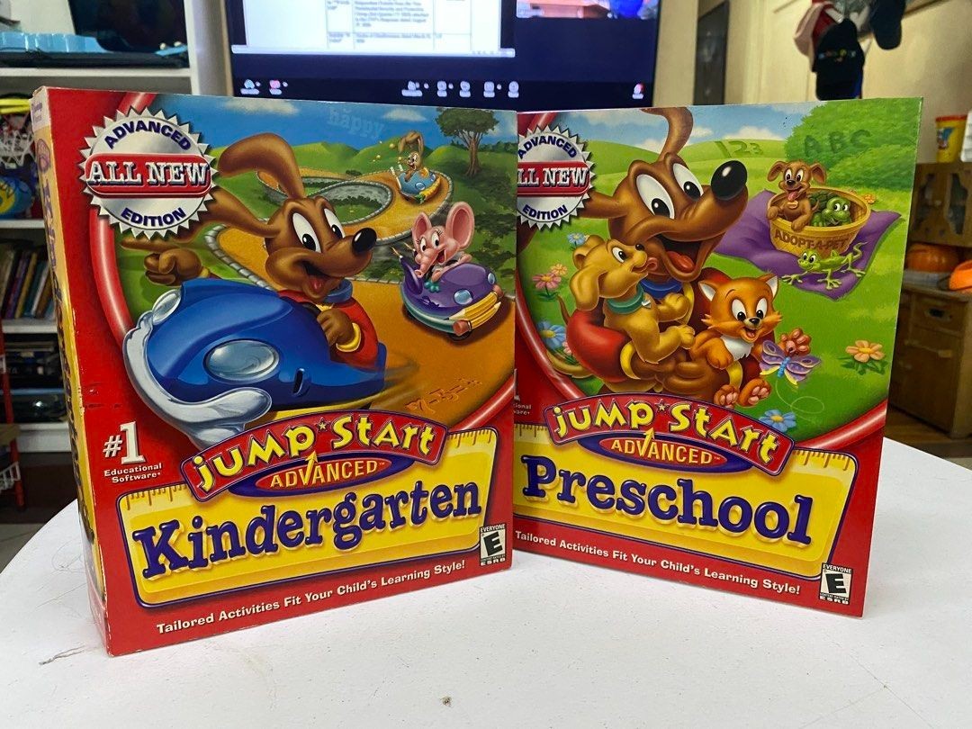 Jumpstart Advanced Preschool kindergarden PC CD 2002 Vintage Boxed Version HTF