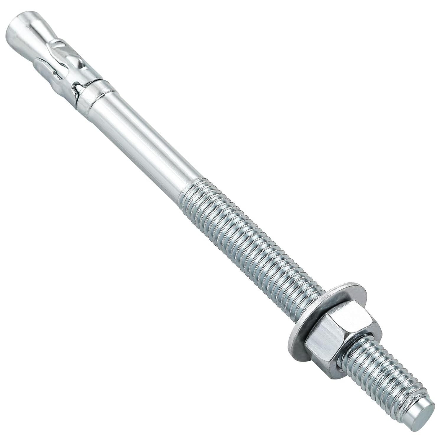1/4x4" 10Pcs Inch Standard Fasteners for Heavy-Duty Zinc Wedge Anchors for Ce...