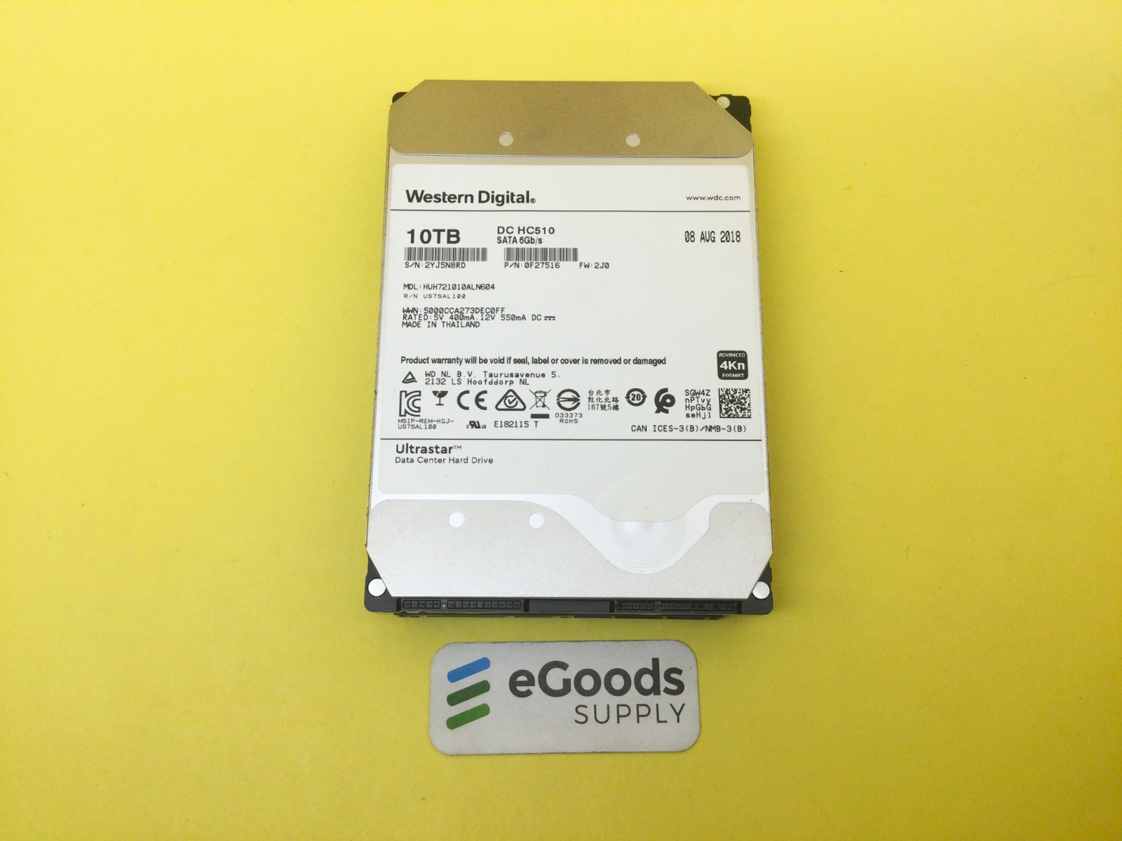 HUH721010ALN604 HGST/WD Ultrastar 10TB SATA 6Gb/s 3.5" Hard Drive