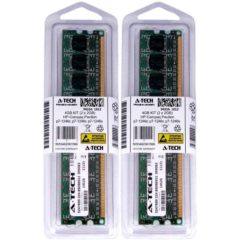 4GB KIT 2 x 2GB HP Compaq Pavilion p7-1246c p7-1246s p7-1247c Ram Memory