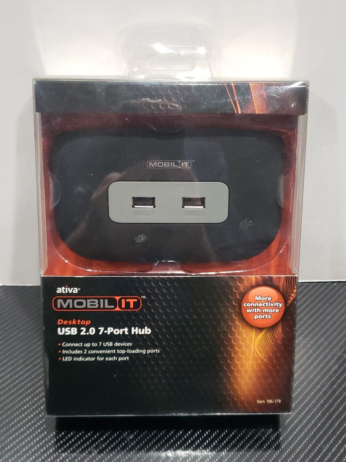 Brand New In Box Ativa Mobil-It Desktop USB 2.0 7-Port Hub Office Depot Brand