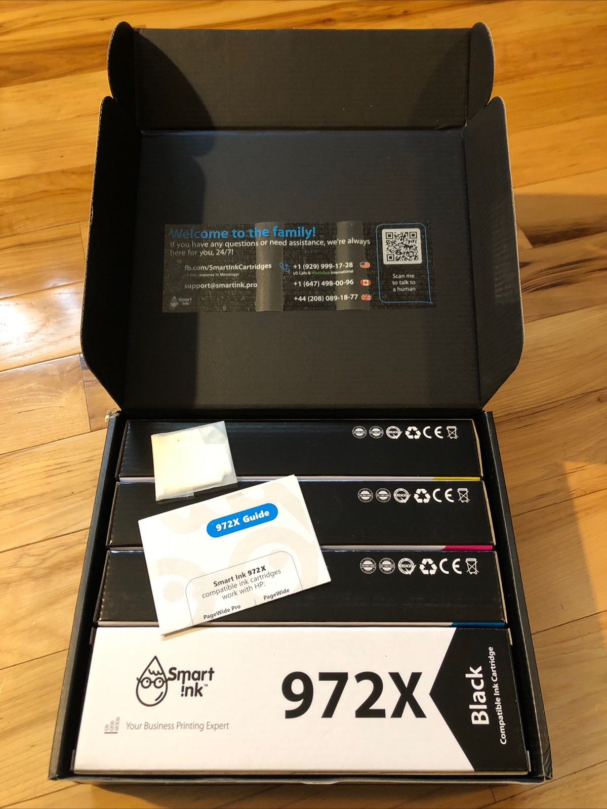 SMART INK 972X Ink Cartridges Kit. SEALED Black Cyan Magenta Yellow. Exp 12/23
