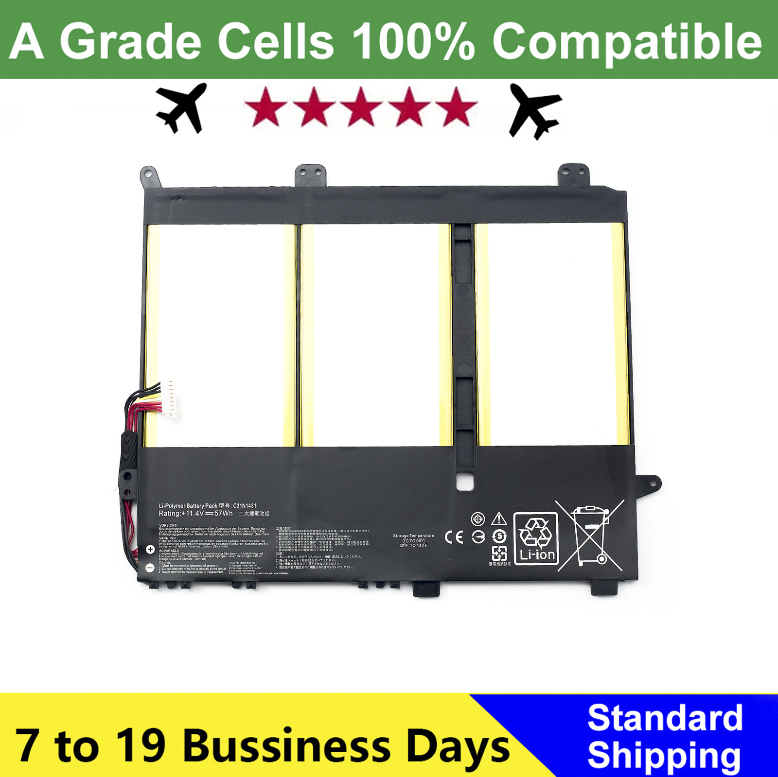 C31N1431 Laptop Battery For ASUS Eeebook E430S E403SA E403N E403NA R416N R416S