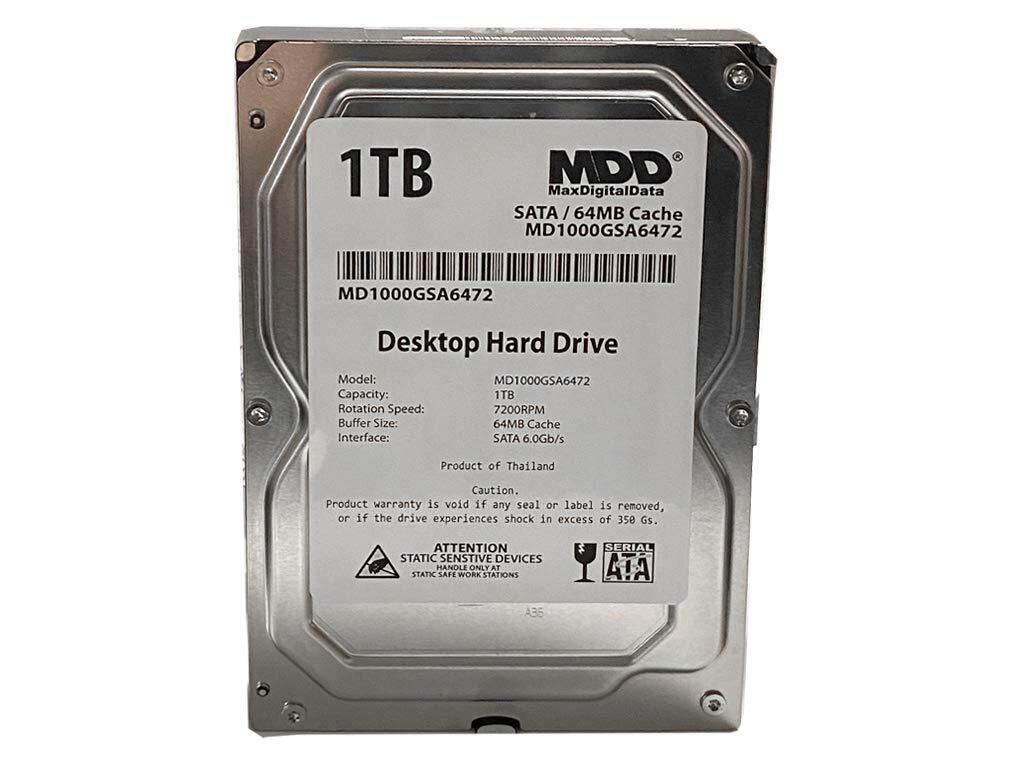 MDD MD1000GSA6472 1TB 64MB Cache 7200RPM SATA 6.0Gb/s 3.5in Internal Desktop ...