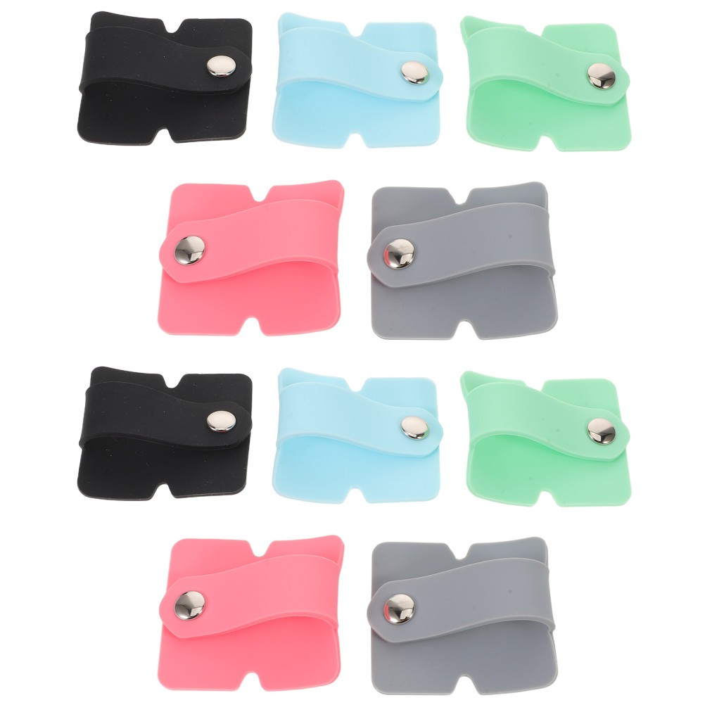 Silicone Earphone Cable Organizer Set 10Pcs Durable Cord Wraps with Snap Button