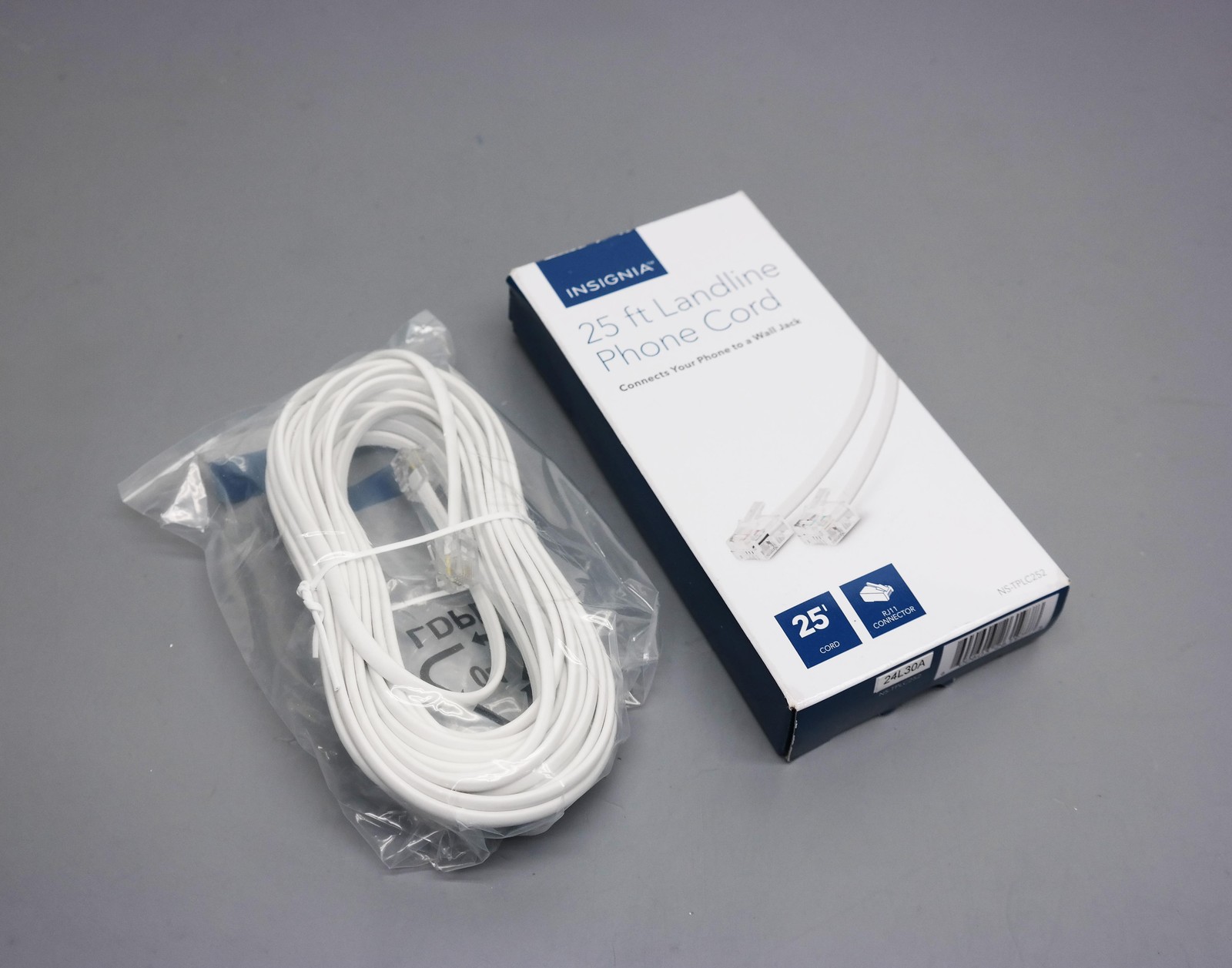 Insignia 25' Landline Phone Cord NS-TPLC252 - White