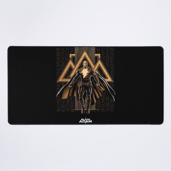 DC Comics Black Adam Gold Gaming Desk Mat, Idea Gift For Friends
