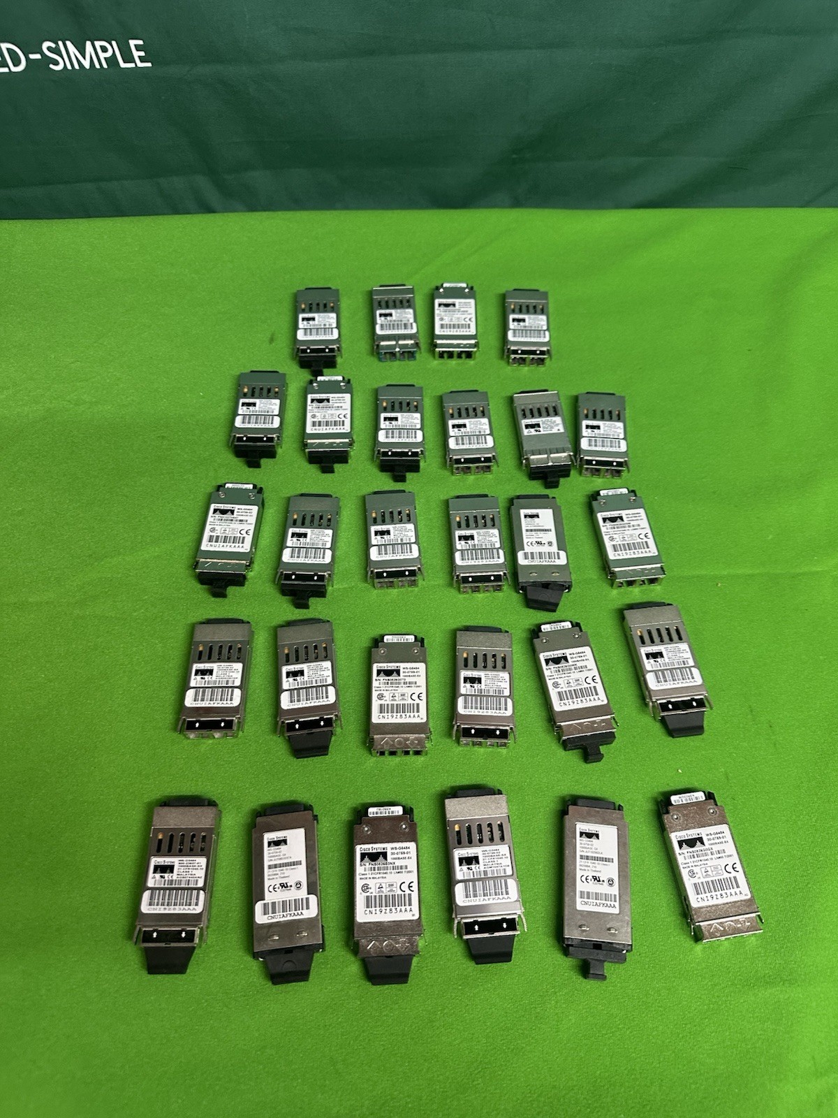 Lot of 28 – Cisco WS‑G5484 1000BASE‑SX GBIC Transceiver Modules
