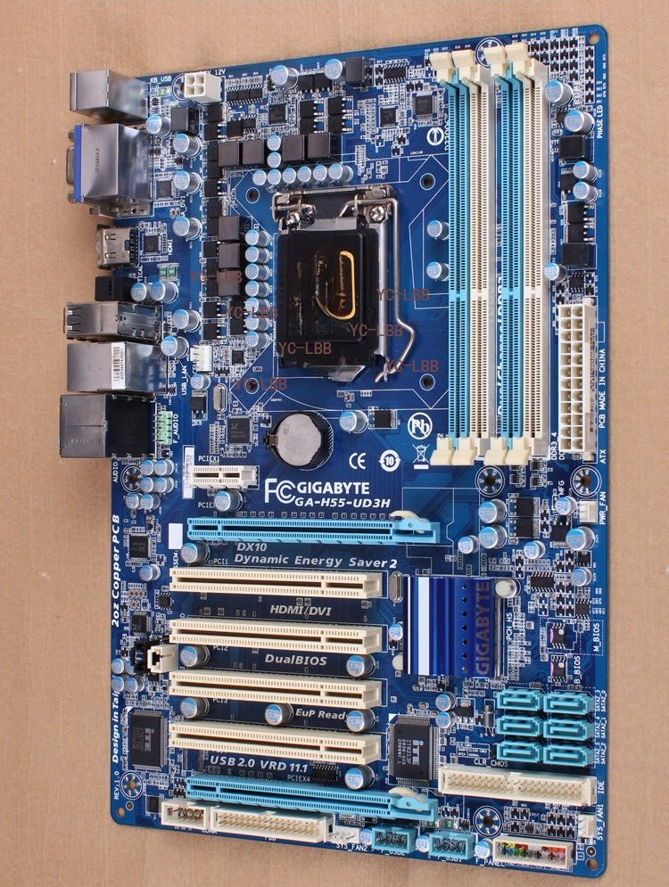 Gigabyte GA-H55-UD3H V1.0 Motherboard LGA 1156 DDR3 Intel H55
