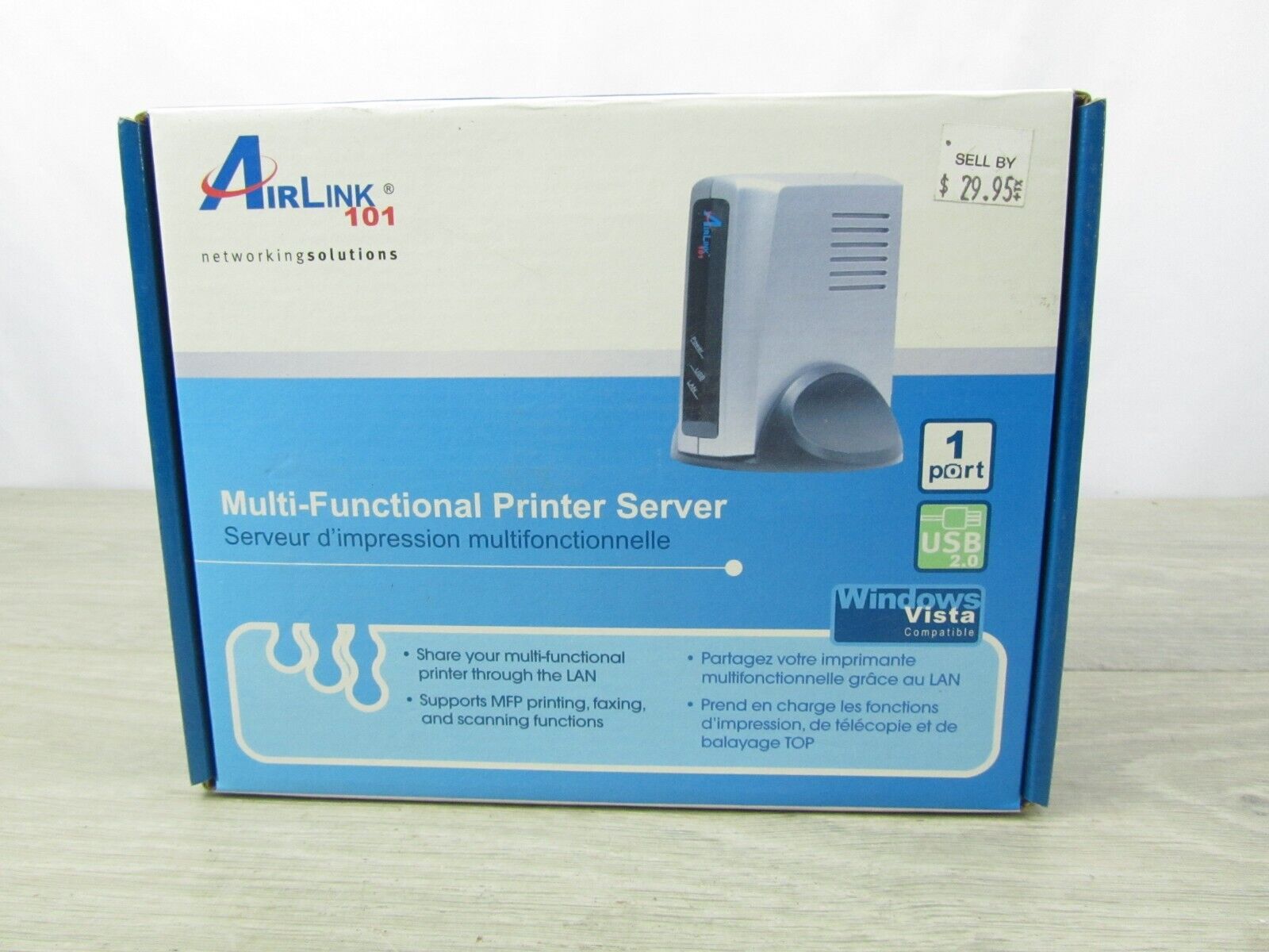 AirLink 101 AMPS230W Wireless Multi-functional Print Server New Open box Tested