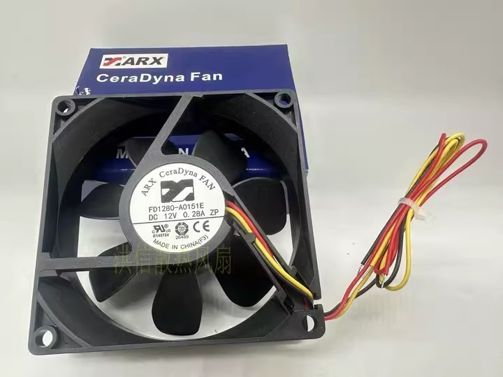 1PCS New ARX 8025 FD1280-A0151E DC12V 0.28A 80x25mm Cooling Fan