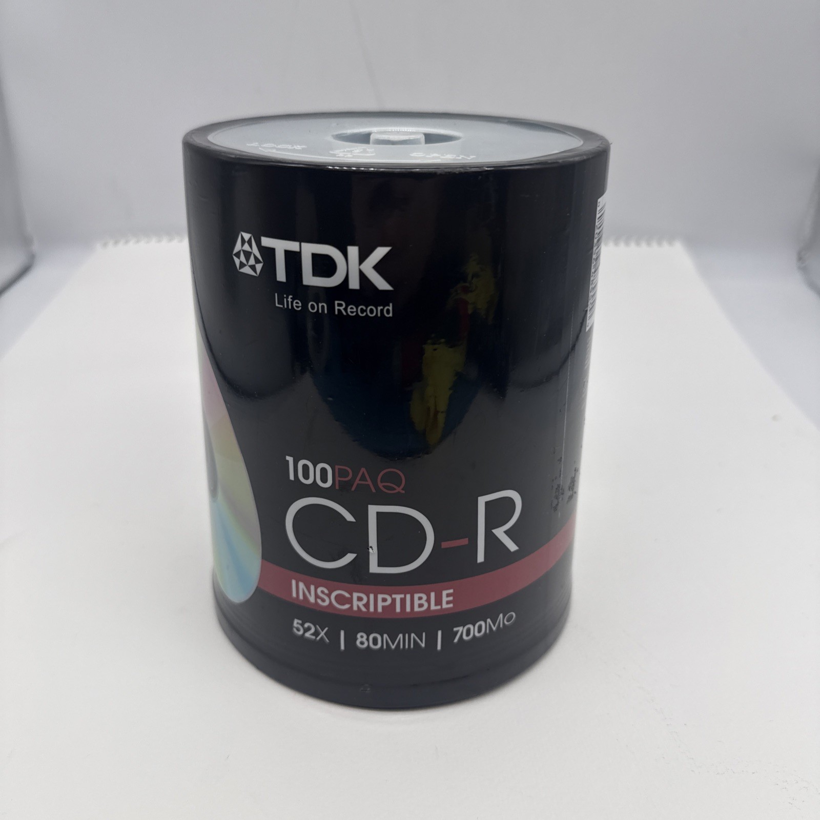 TDK Audio Music CD-R 80min 700MB 52X Blank Inscriptible Disc 100 Pack NEW SEALED