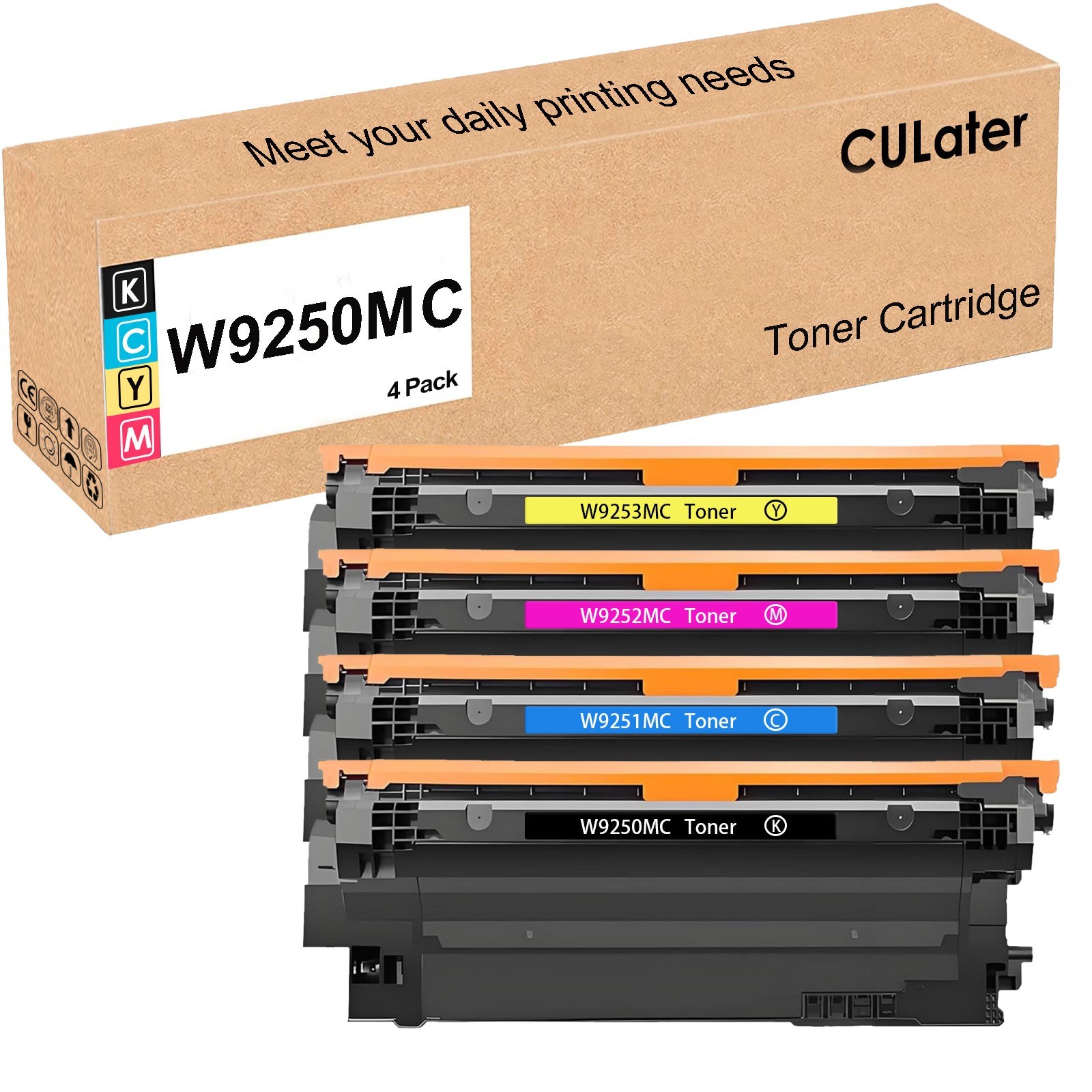 4 Pack W9250MC W9250MC W9251MC W9252MC W9253MC Toner for Flow MFP X57945dn