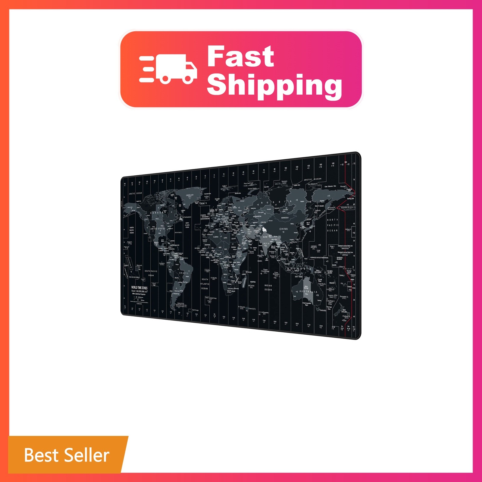JIALONG Large Gaming Mouse Pad, Extended XXL Desk Mat 35.4×15.7 Inches Map | ...