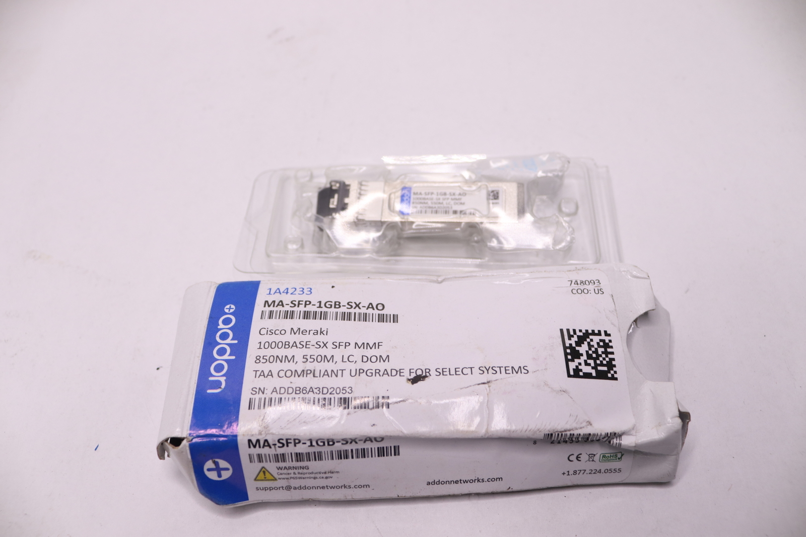 Addon Cisco Meraki Compatible Taa Compliant 1000Base-Sx MA-SFP-1GB-SX-AO
