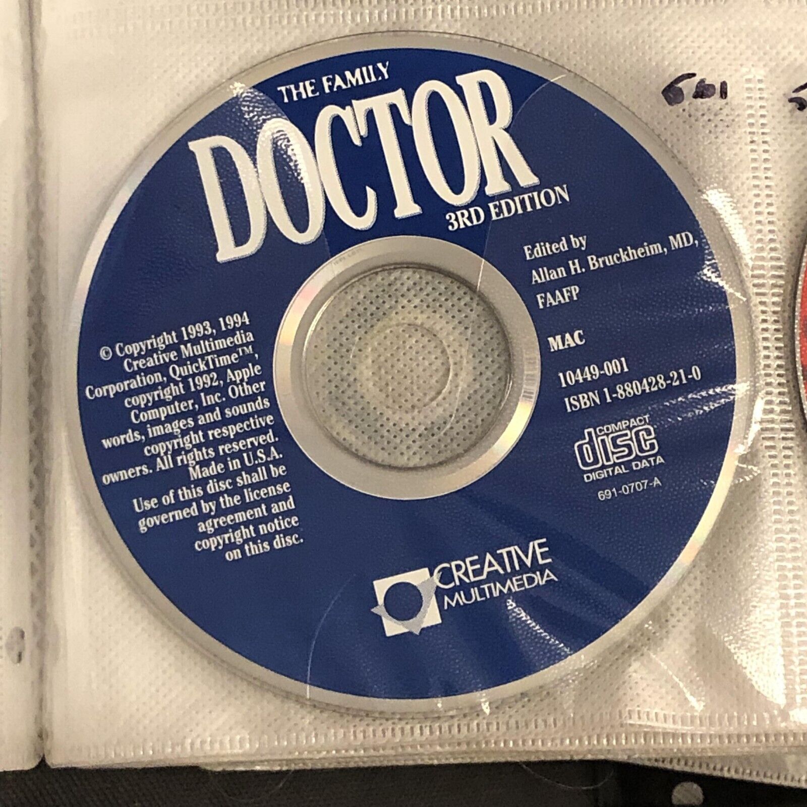 The Family Doctor 1993 3rd Edition by Creative Multimedia CD-ROM Mac