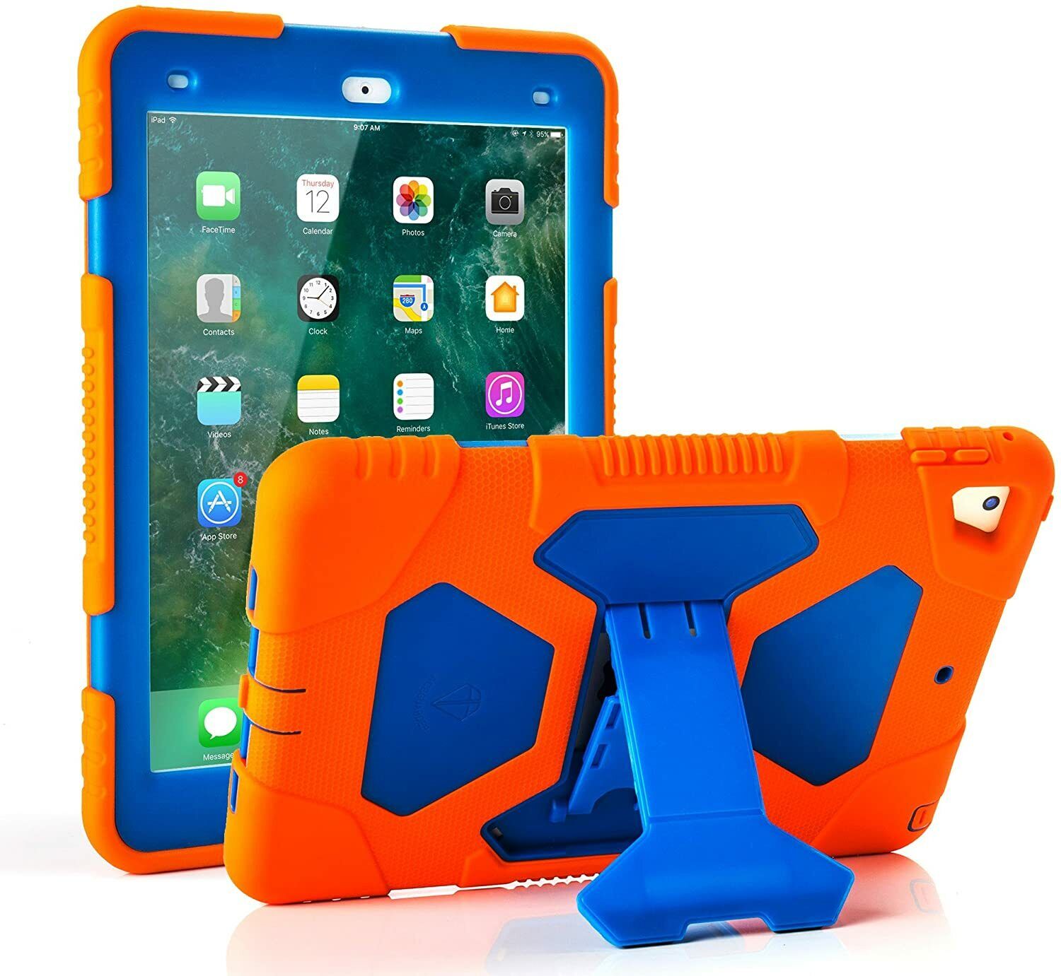 iPad 2017/2018 iPad 9.7 inch Case, Shockproof Impact Resistant Protective Case C