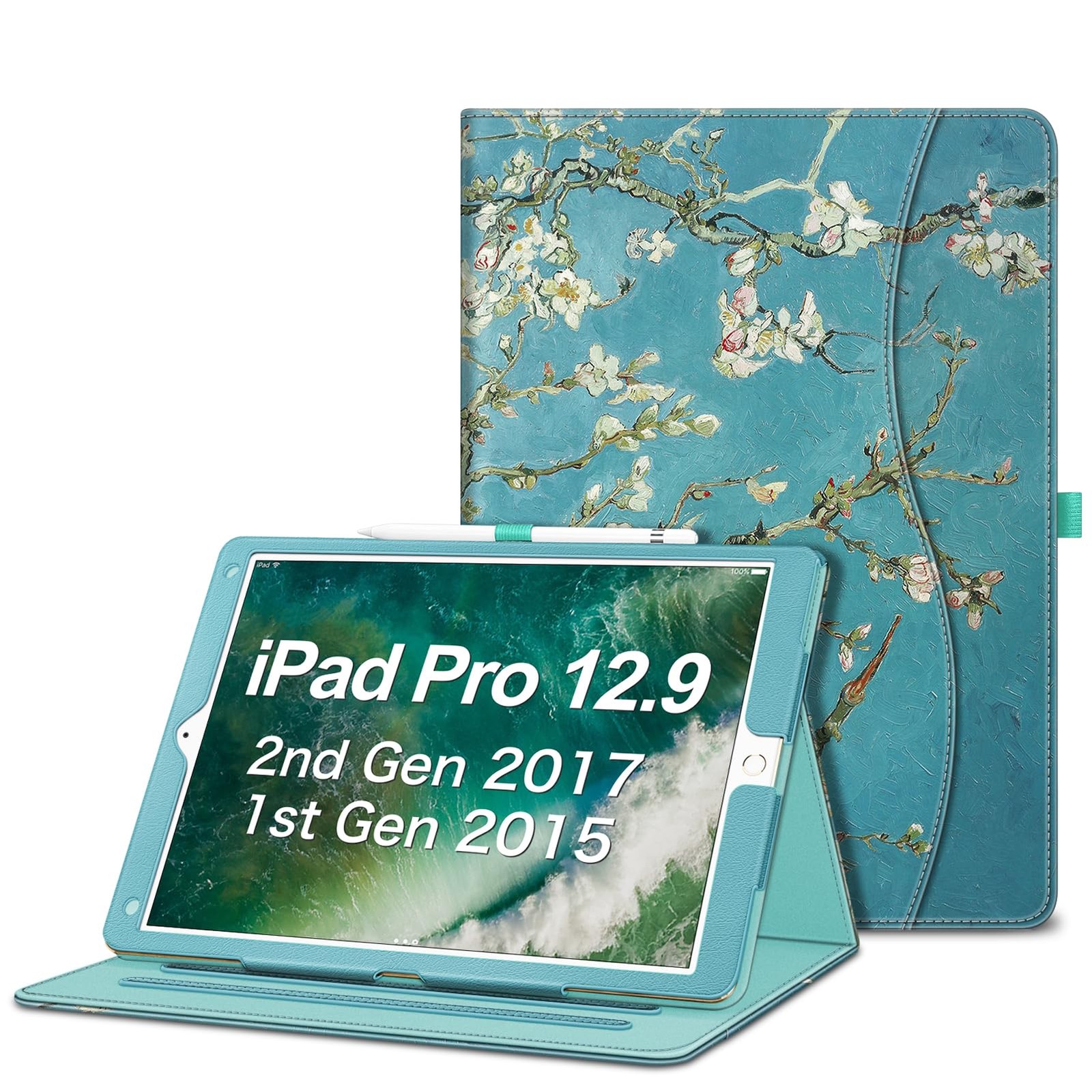 Fintie Multi-Angle Case, 2017/2015 iPad Pro 12.9 inch (Old Model) 1st Blossom 