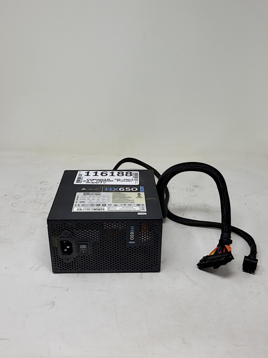 CORSAIR 75-001217 HX650 Power Supply SEE NOTES
