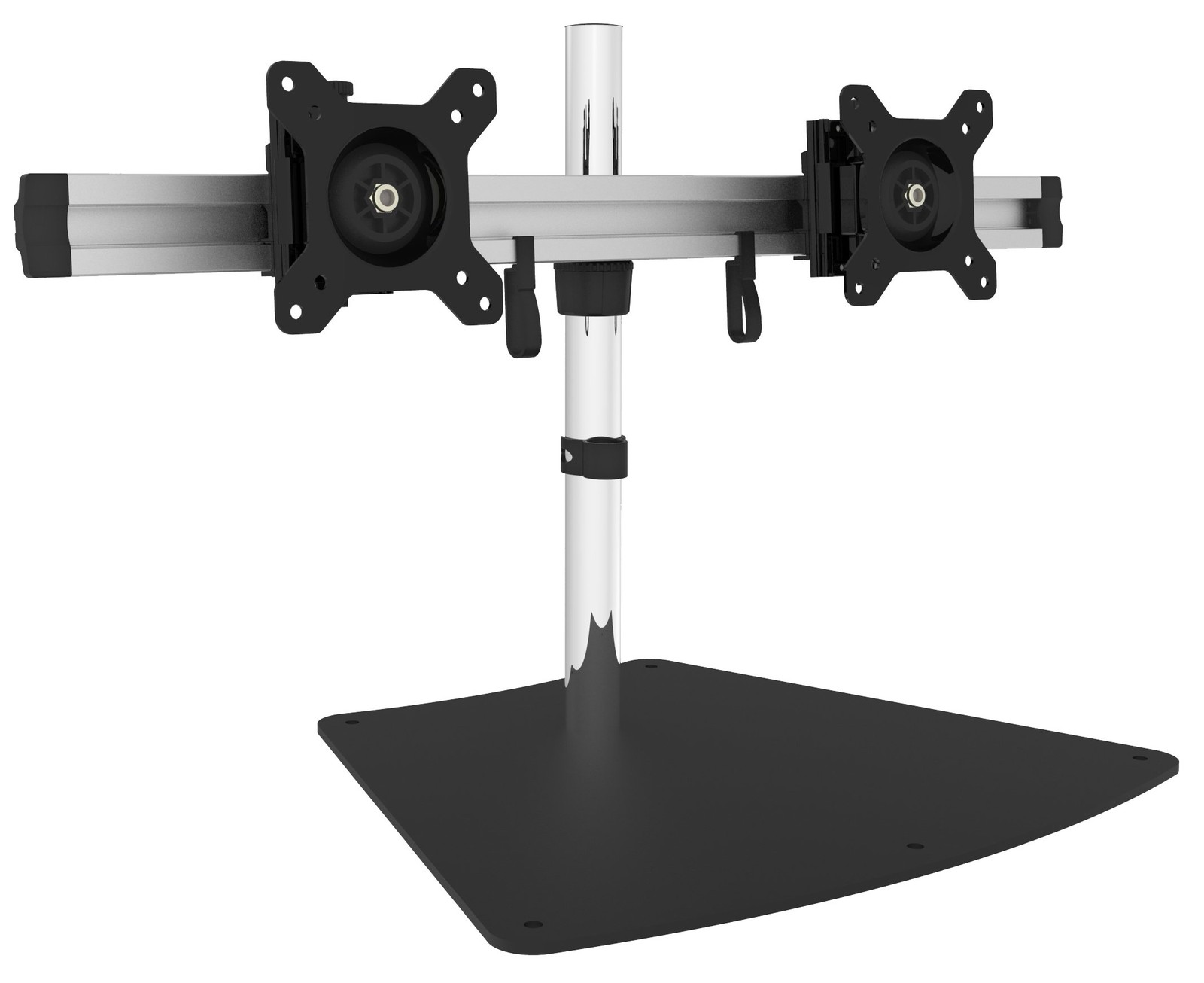 Siig CEMT2011S1 Dual Monitor Desk Stand 13-27" Black/Silver
