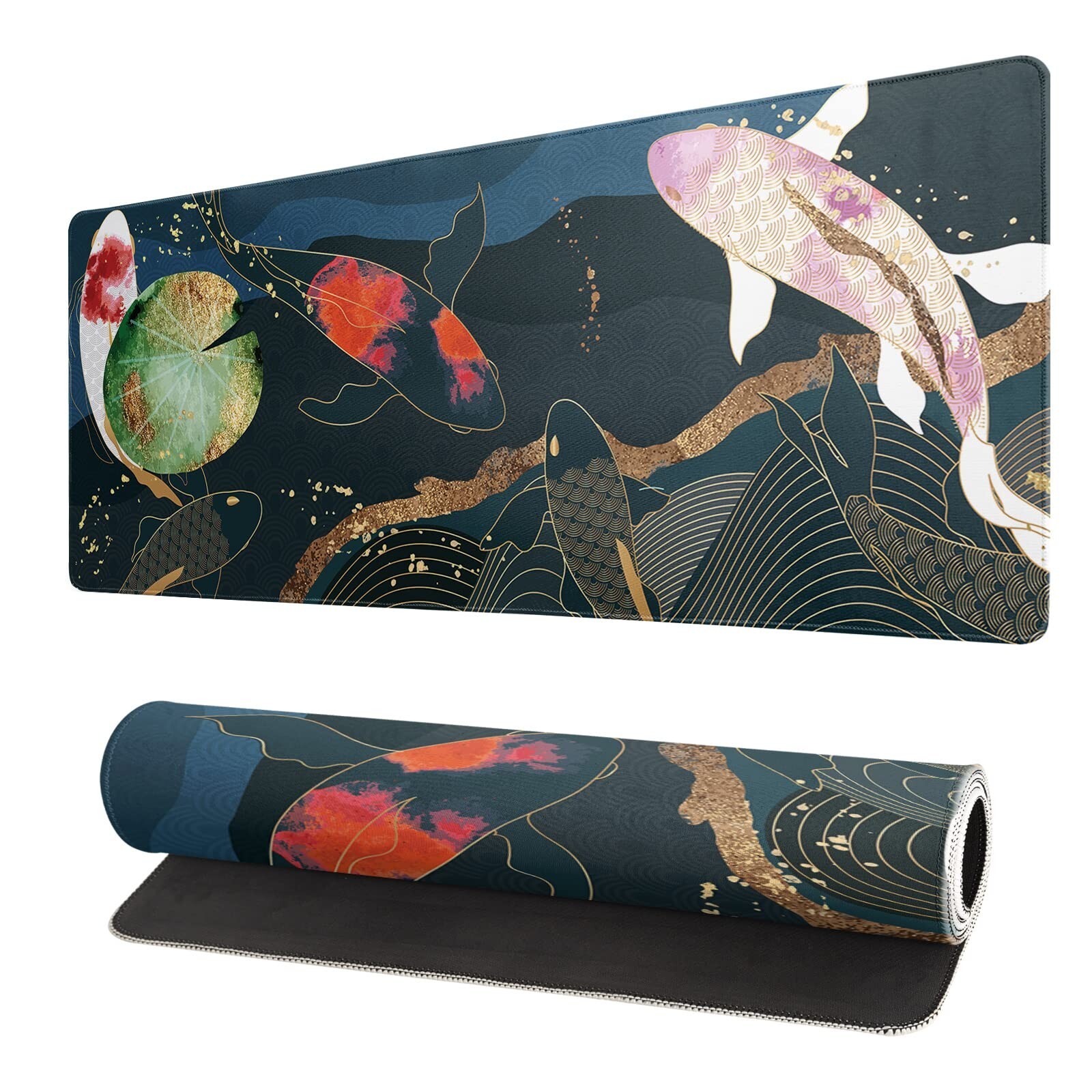Japanese Gaming Mouse Pad XL - Extended Large Mouse Mat Desk Pad, Stitched Ed...
