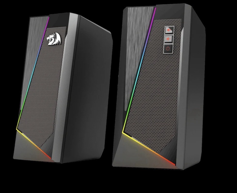 Redragon Anvil Stereo Gaming PC Speakers RGB, GS520, 6 LED Modes, 2.0 Channel