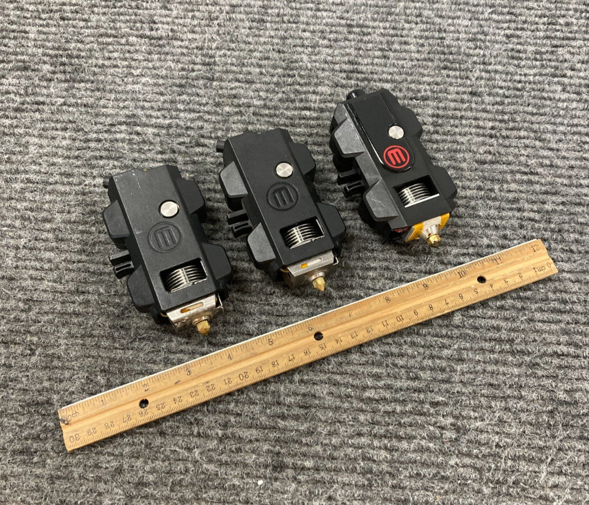 Lot of 3 MakerBot Smart Extruder+ Extruders (Units Only)