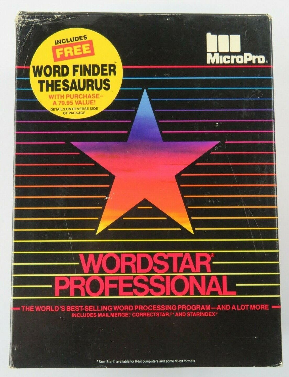 MicroPro Wordstar Professional 3.3 IBM PC/DOS on 5.25