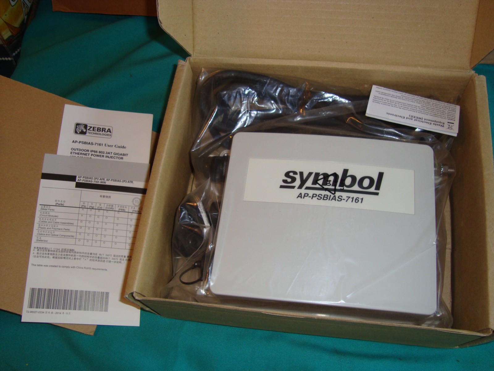 Symbol Technologies Power Injector     AP-PSBIAS-7161-US   **New Sealed**