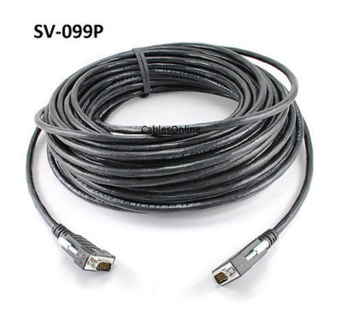 100ft Plenum (CMP) HD15 Super VGA Male/Male In-Wall Rated Monitor Cable, SV-099P
