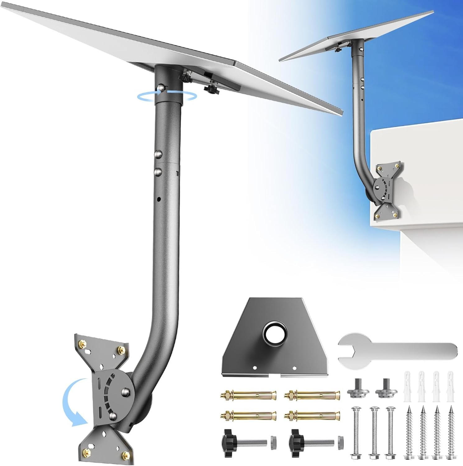 Gen 3 Mount for Starlink, Adjustable Wall & Roof Mounting Kit Compatible with St